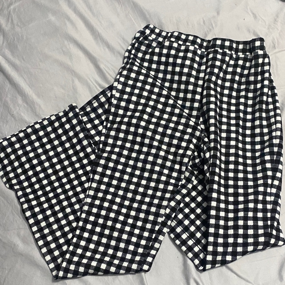 Black and White Checkered Pants